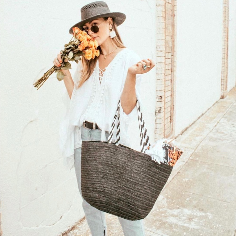 Rachel Zoe Palm Straw Bag
